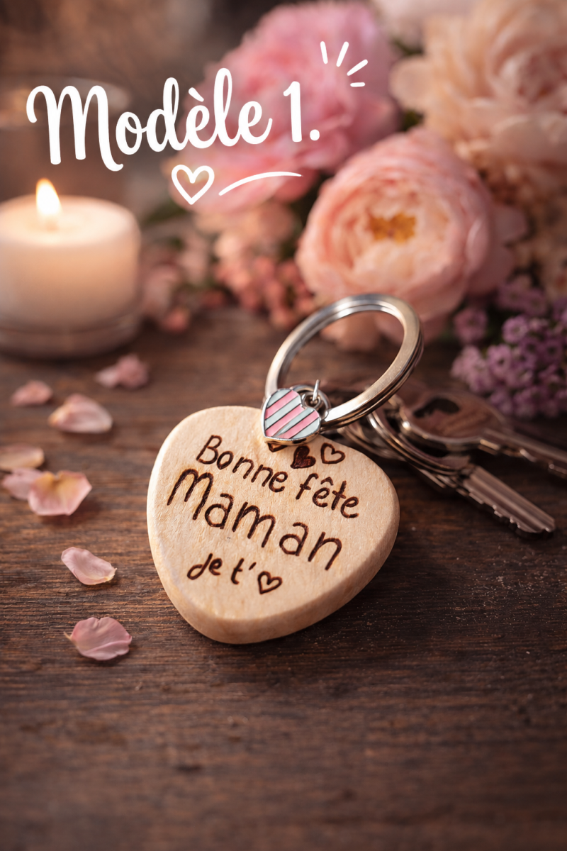 Porte clefs fête des mères 2 modèles