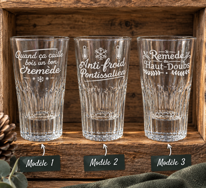 Verre à Pontarlier gravé